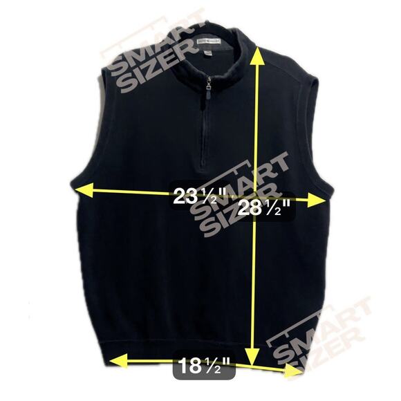 Peter Millar 1/4 Zip Sweater Vest Mens XL Black Sleeveless Golf Pullover VTG - Picture 3 of 9